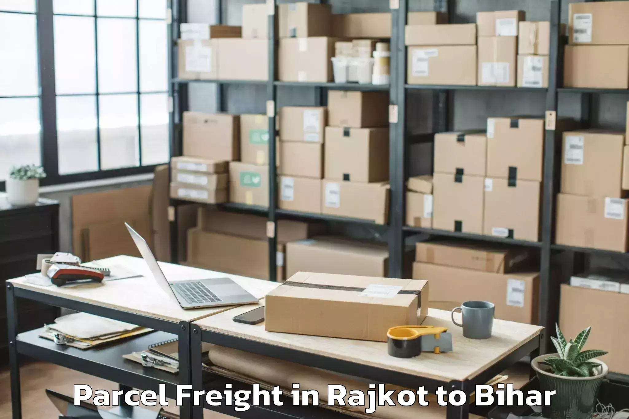 Leading Rajkot to Sikta Parcel Freight Provider